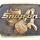 1970's SNAP-ON Tools Brass Belt Buckle By BTS Made In USA 72916