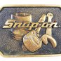 1970's SNAP-ON Tools Brass Belt Buckle By BTS Made In USA 72916
