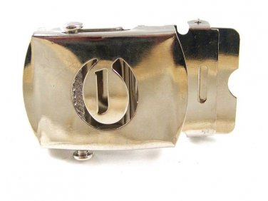 Military / Army Clamp Style Initial / Letter / Symbol Belt Buckle 9616