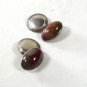 Vintage Sterling Silver & Pinkish Agate Cufflinks Unbranded 51916
