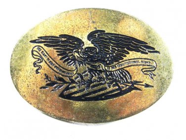 1960' - 70's "The Right To Keep & Bear Arms is Our" Eagle Belt Buckle Unbranded