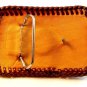 Vintage Native American End of The Trail Leather Beaded Belt Buckle