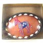Western Cowboy Democrat Donkey Belt Buckle By TONY LAMA In Box 31916