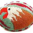 Vintage Handmade Beaded American Eagle Belt Buckle 121517