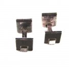 Sterling Silver & Black Modernistic Cufflinks by LL Made In Edinburgh 101515