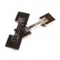 Sterling Silver & Black Modernistic Cufflinks by LL Made In Edinburgh 101515