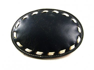 Vintage Leather Black Belt Buckle By TONY LAMA USA Mint In Box 12517