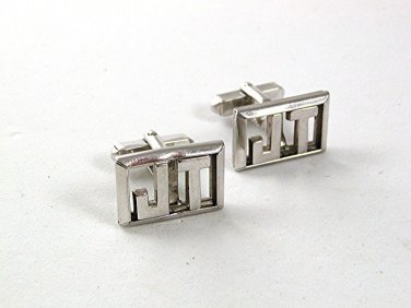 1950's Silvertone Initial / Letters J. T. Cufflinks By SWANK 5517