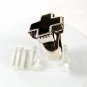 Gothic Sterling Silver Black Cross Ring Size 7 Unbranded 33116