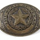 The State of Texas Solid Brass Belt Buckle by Tony Lama 103116