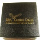 Silvertone NRA Golden Eagles Belt Buckle In Box 31516