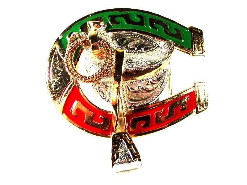 Mexican Western Cowboy Saddle Stirrup Moves Belt Buckle By DIANA 42516