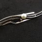 Vintage Mid Century Silver & Pearl Tie Clasp By K. MIKIMOTO TOKYO 72617