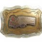 1940's - 50's Silver Tone Copper Truck Belt Buckle Unbranded 11715