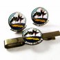 WWII Rare 2 Crows Lightening Bolt 6023 REVRON ECM Cufflinks Tie Clasp Unbranded