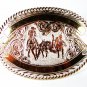 Western Cowboy Trail Ride Silvertone  Belt Buckle By CRUMRINE 42516
