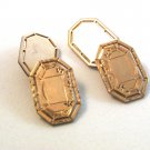 Vintage Art Deco Gold Tone Cufflinks by Hayward