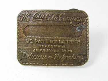Vintage The Coca Cola Company Trade Mark January 31 1886 Belt Buckle 72216