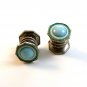 Victorian Baer & Wilde Silver Tone & Blue Green Enamel Kum A Part Cufflinks