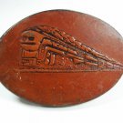 Very Vintage Leather Steam Locomotive Train Belt Buckle by LEX 101615