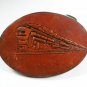 Very Vintage Leather Steam Locomotive Train Belt Buckle by LEX 101615