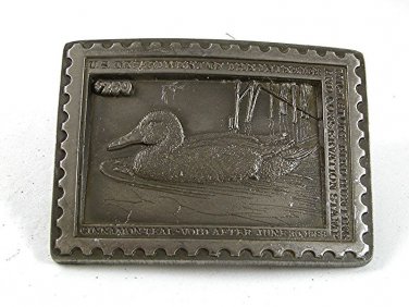 1986 Duck $7.50 Conservation Stamp Belt Buckle By American Legends 41817