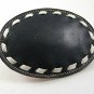 Vintage Black Leather Belt Buckle By TONY LAMA USA Mint In Box 12517