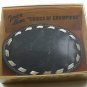 Vintage Black Leather Belt Buckle By TONY LAMA USA Mint In Box 12517