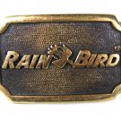Vintage Rain Bird Solid Brass Belt Buckle Made In USA 81016