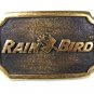 Vintage Rain Bird Solid Brass Belt Buckle Made In USA 81016