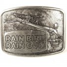Vintage RainBird Rain Gun Silver Tone Belt Buckle 72816
