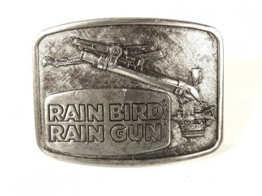 Vintage RainBird Rain Gun Silver Tone Belt Buckle 72816