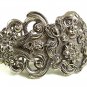 1980's Art Nouveau Lady Belt Buckle By ACCESSOCRAFT NYC 52317