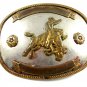 Western Cowboy Rodeo Bull Rider Nickel Silver Belt Buckle Unmarked 111014