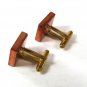 Vintage Goldtone Copper Blue Green Glass Cufflinks 81316