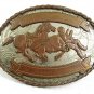 Vintage 1950's - 60's Western Cowboy Rodeo Bull Roping Belt Buckle 103017