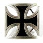 2000 Iron Cross Pewter Black Enamel Belt Buckle By GABC 81716