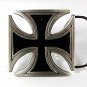 2000 Iron Cross Pewter Black Enamel Belt Buckle By GABC 81716