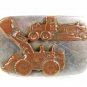1930's - 50's Construction Equipment Bull Dozer Belt Buckle Unbranded 31616