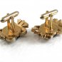 Vintage Goldtone & Black Cufflinks By SWANK 73017
