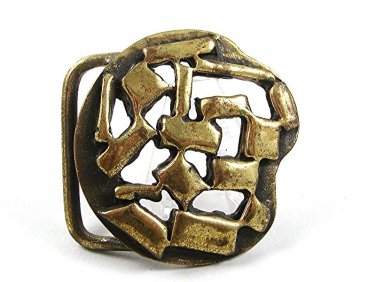 Vintage Gold Tone Odd Unusual Belt Buckle By IMC 21817