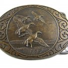Vintage 4 Ducks In Flight Belt Buckle 112717