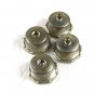 Edwardian / Deco Snap Link Silvertone & Brown Cufflinks Unbranded 31216