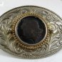 Vintage 1921 Coin Silver Lady Liberty Cut Out Belt Buckle 103017
