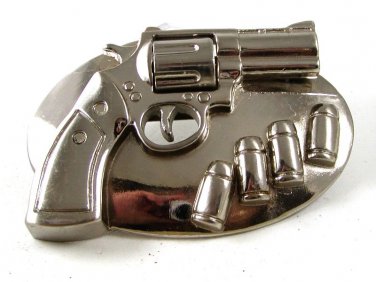 Vintage Pistol Bullets Gun Barrel Can Spin Belt Buckle 11116