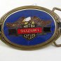 Vintage1986 SUZUKI Motorcycles Enameled Belt Buckle By NAP 121517