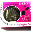 MIB 1970's Sun God Belt Buckle By Christopher York Designer 93015