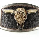Western Bull / Steer 3D Skull Belt Buckle By CLASSICO ITALIA 81616