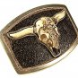 Western Bull / Steer 3D Skull Belt Buckle By CLASSICO ITALIA 81616