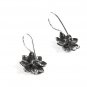 Vintage Sterling Silver Flower Pierced Earrings Unbranded 9815